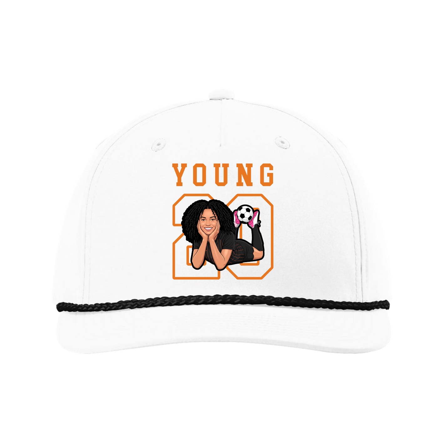 Five-Panel Classic Rope Cap — Shirsey in White