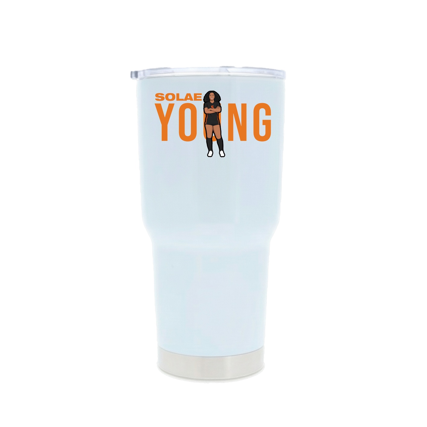 30oz Stainless Steel Tumbler — Player Name in White