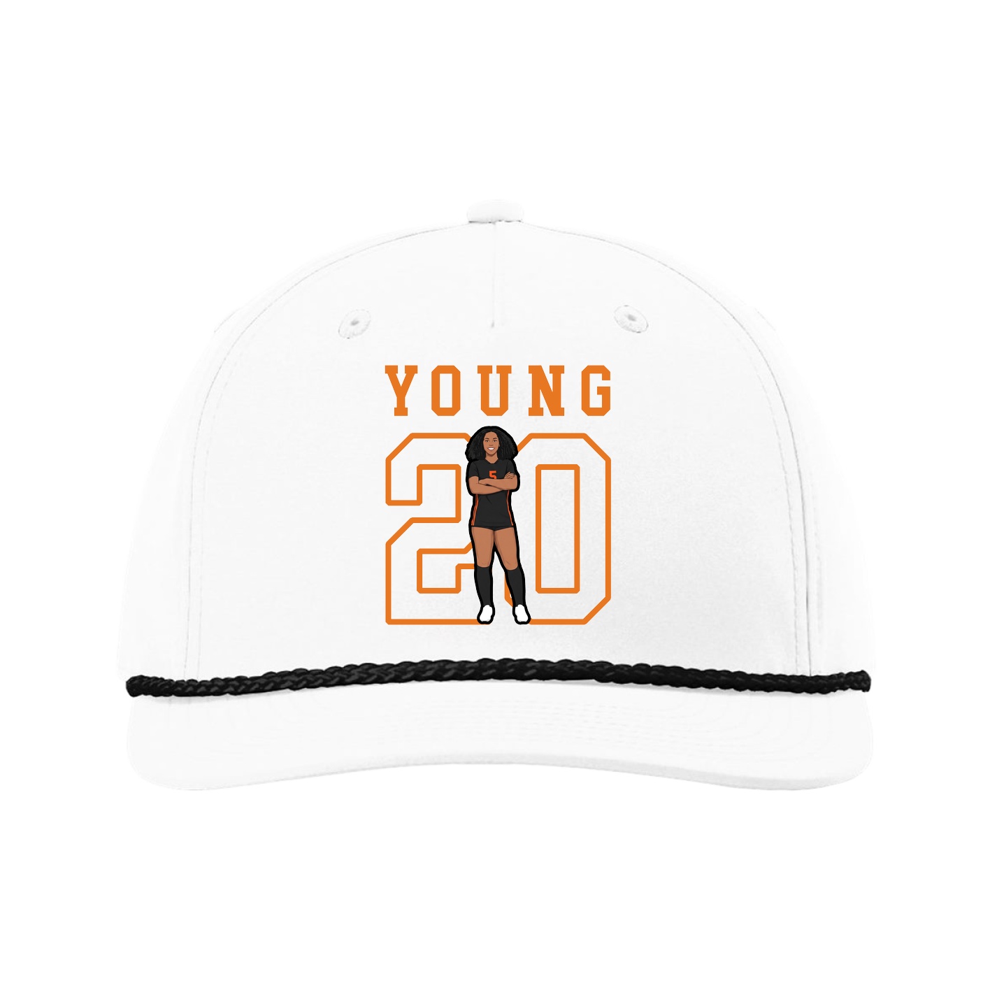 Five-Panel Classic Rope Cap — Shirsey in White