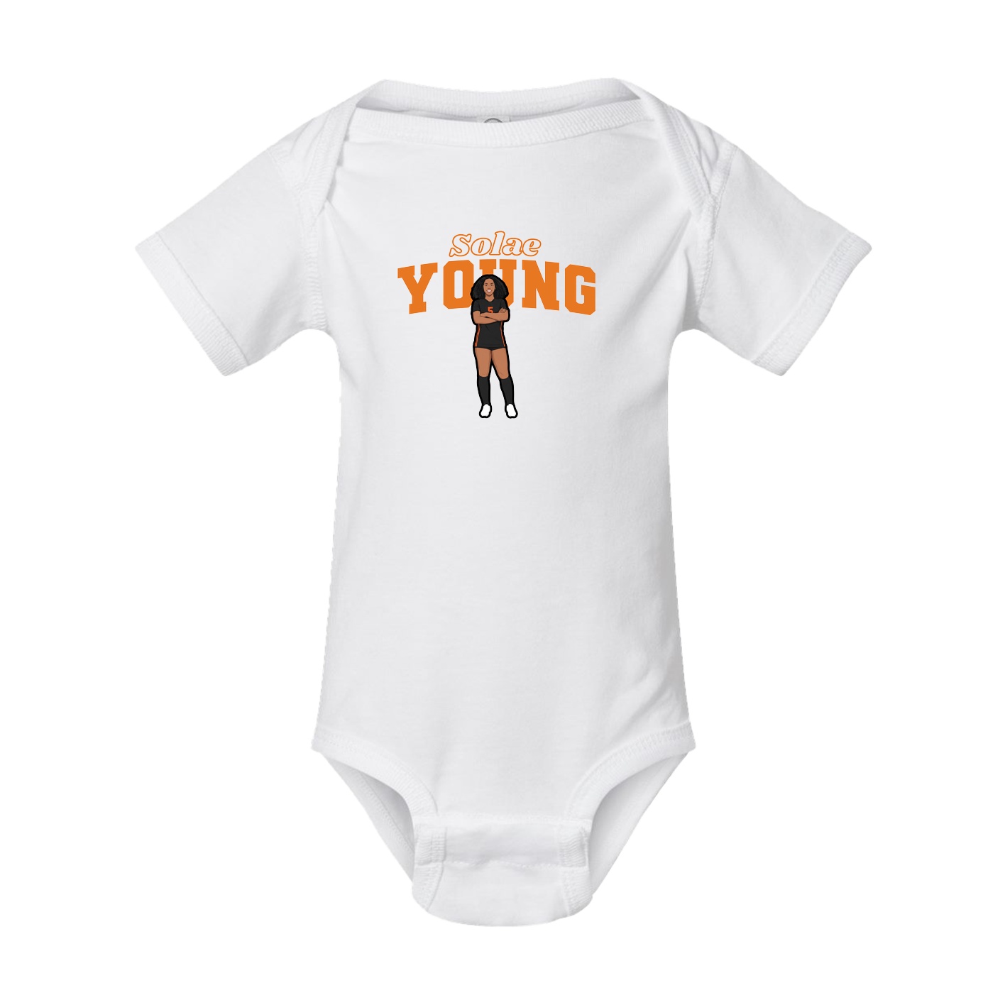 Baby Onesie — Name Arch in White