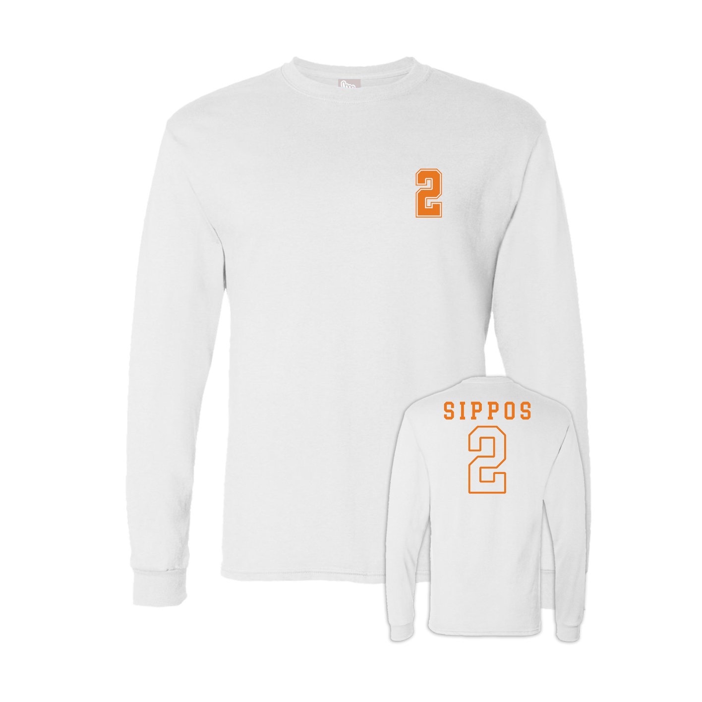 Long Sleeve Tee — Chest Back in White