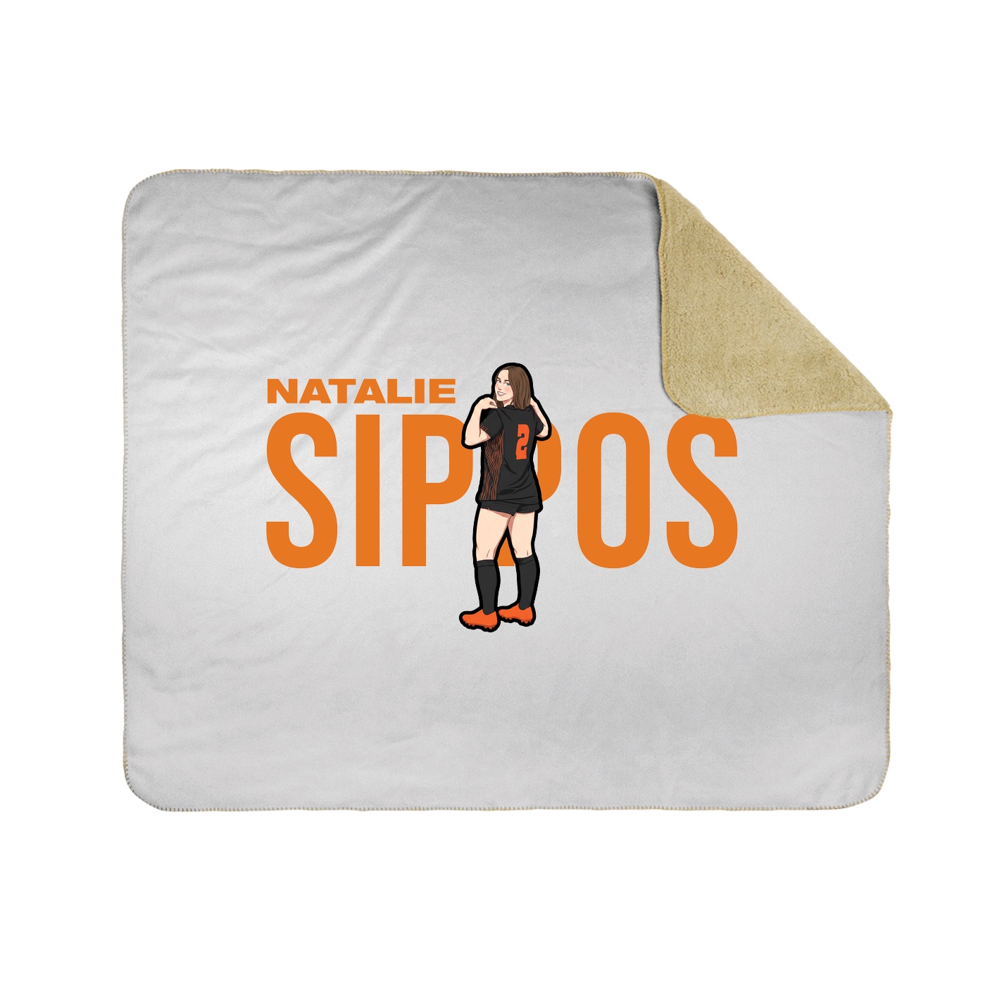 Throw Blanket — Player Name in White