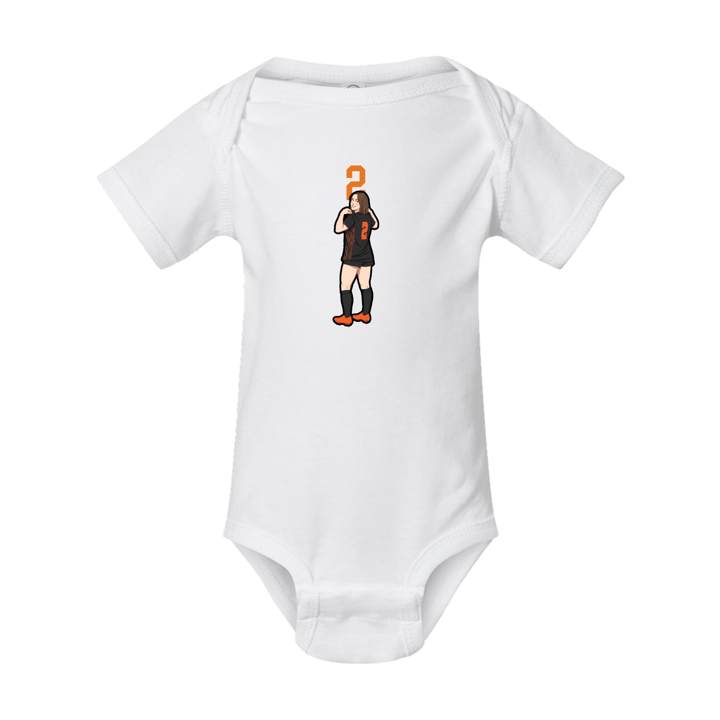 Baby Onesie — Number Top in White