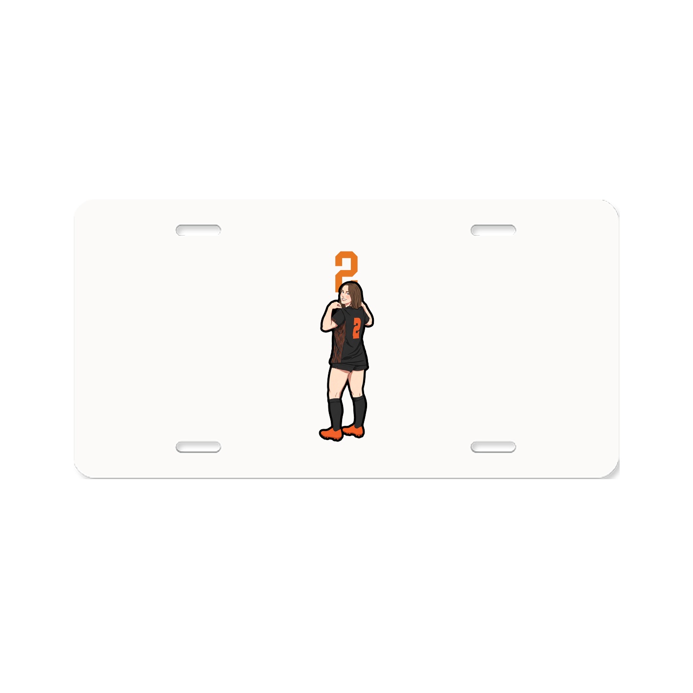 License Plate — Number Top in Classic