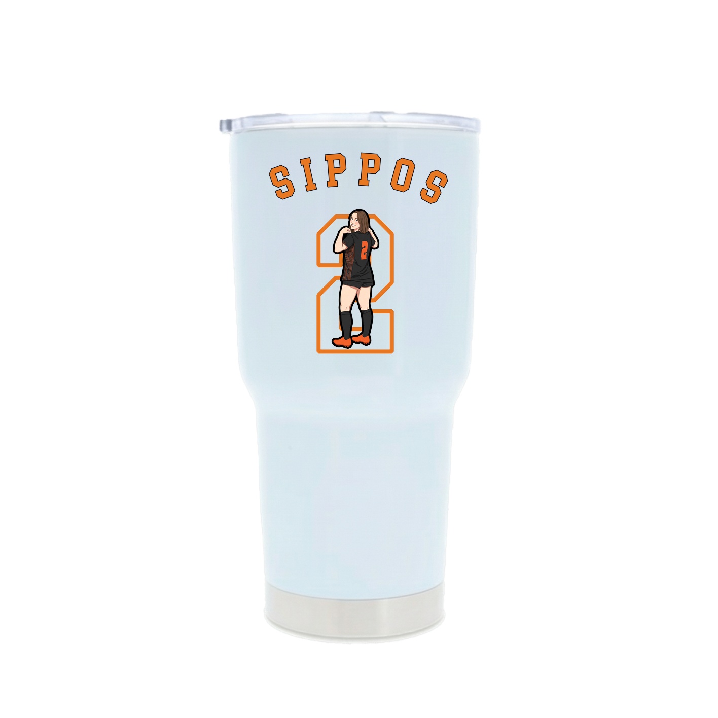 30oz Stainless Steel Tumbler — Shirsey Arch in White