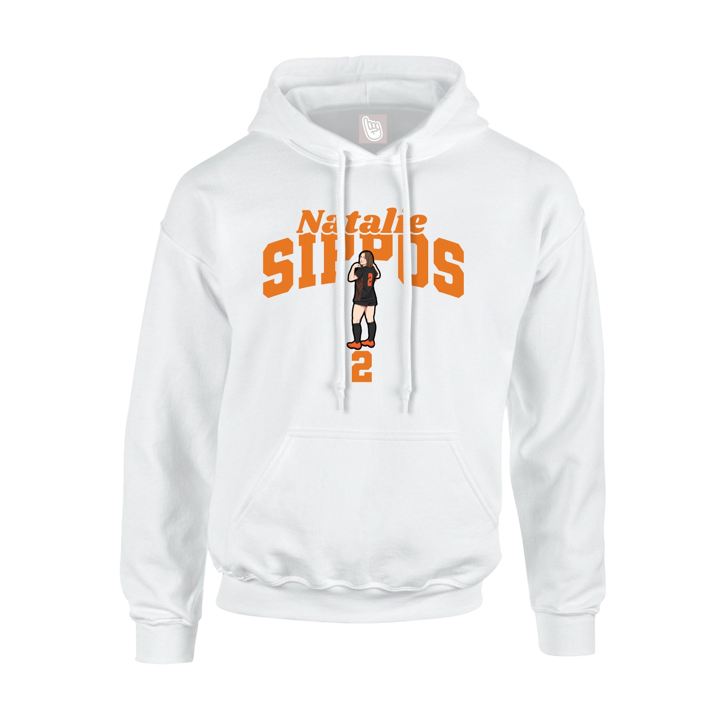 Hoodie — Signature Arch in White
