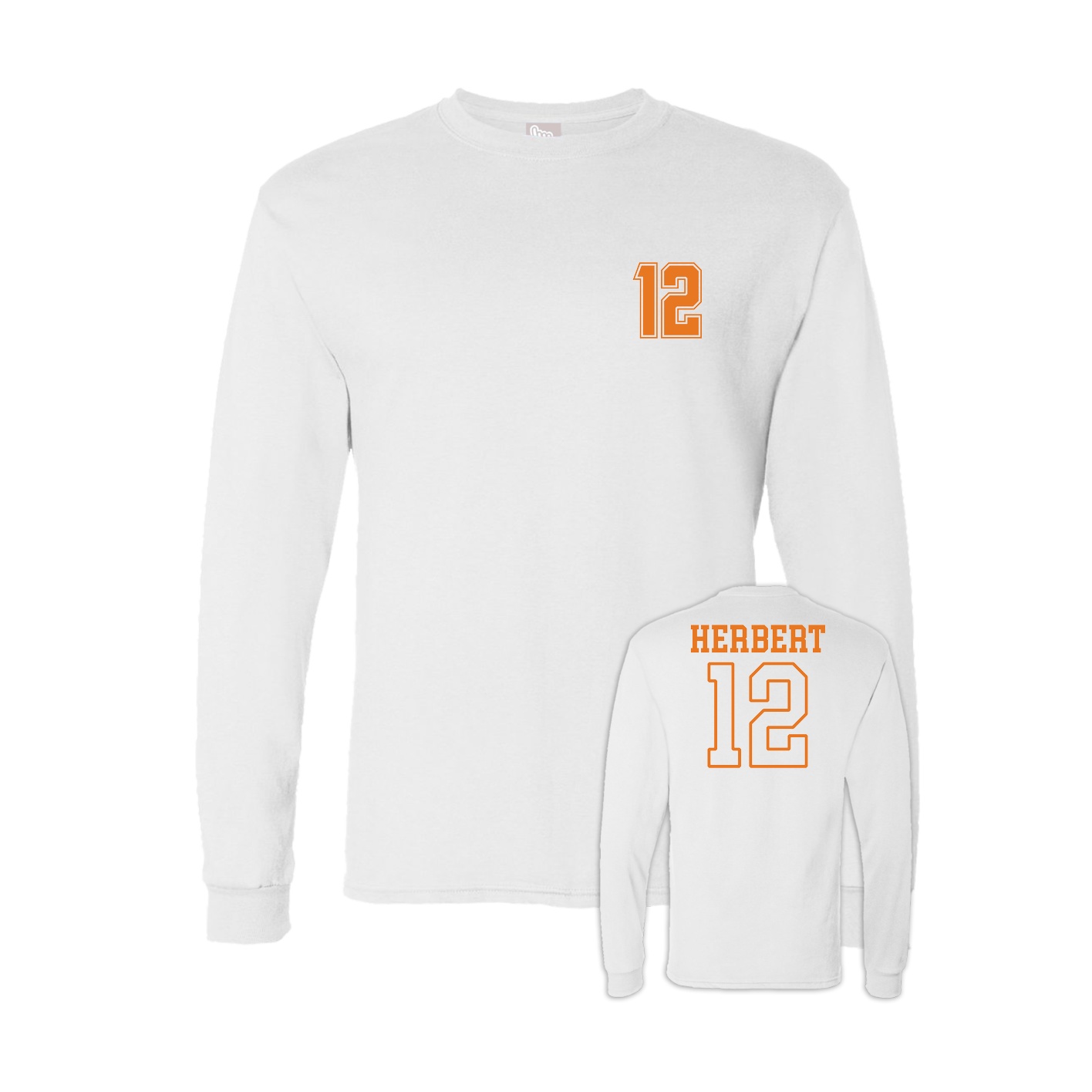 Long Sleeve Tee — Chest Back in White
