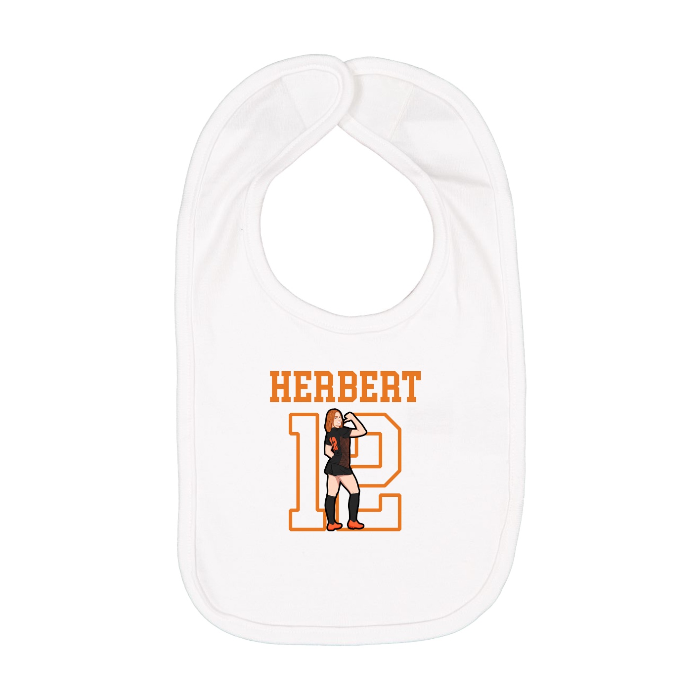 Infant Bib — Shirsey in White