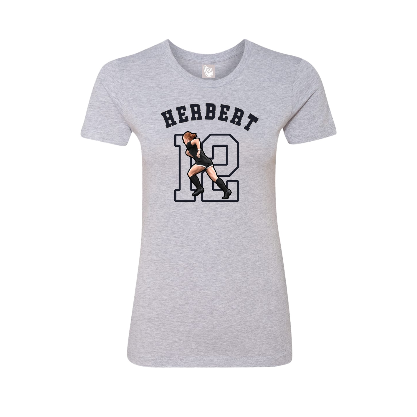Fitted Women's Tee — Shirsey Arch in Grey