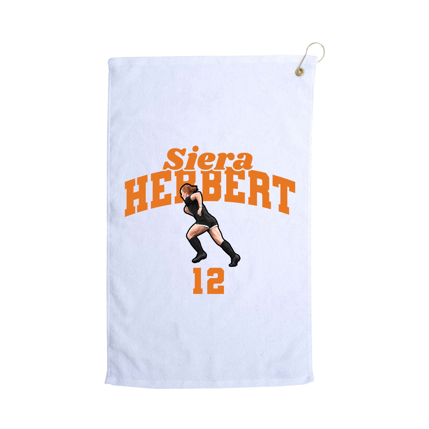 Golf Towel — Signature Arch in White