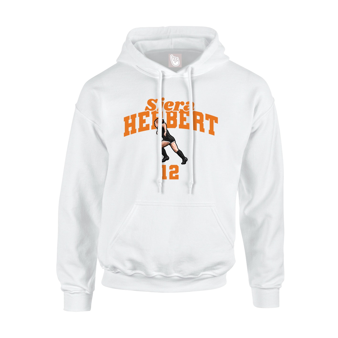 Hoodie — Signature Arch in White