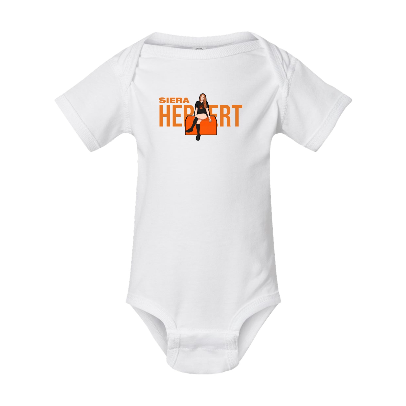 Baby Onesie — Player Name in White