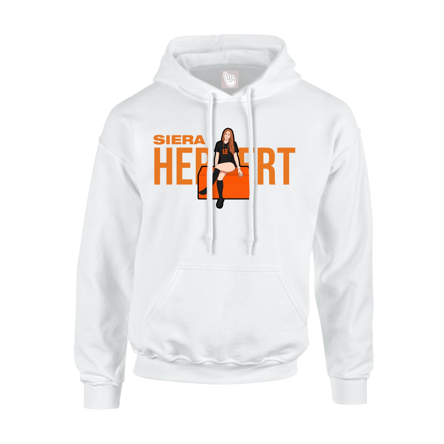 Youth Hoodie — Player Name in White