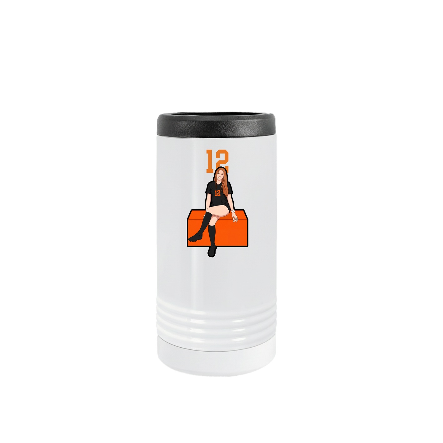 Slim Beverage Holder — Number Top in White