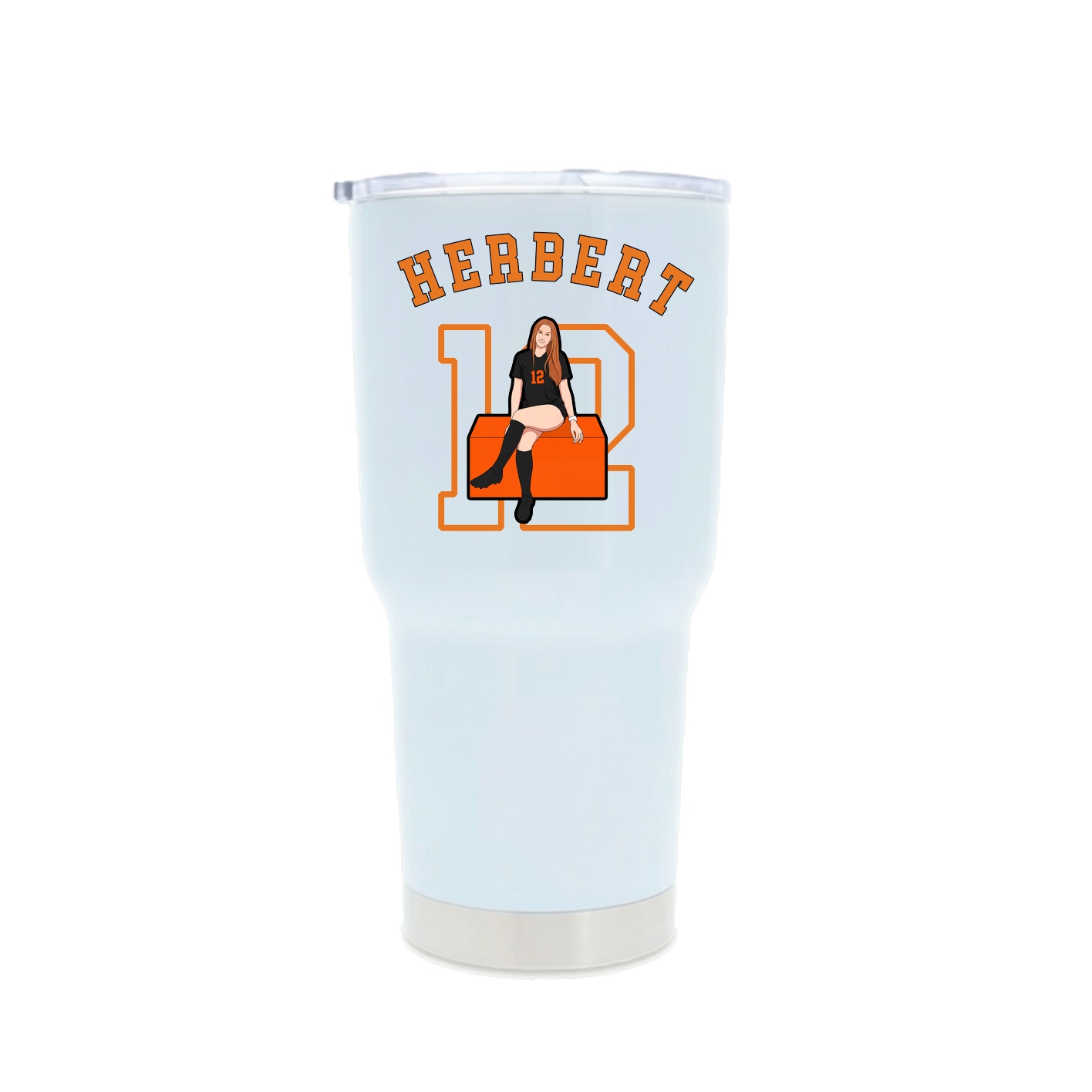 30oz Stainless Steel Tumbler — Shirsey Arch in White