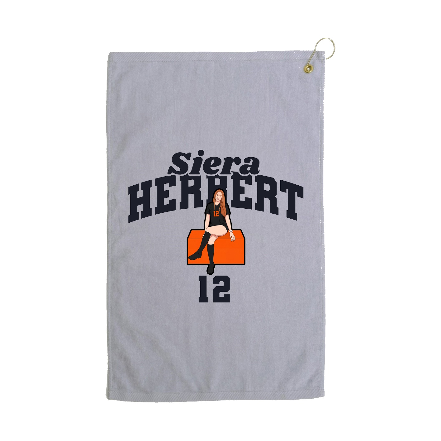 Golf Towel — Signature Arch in Grey
