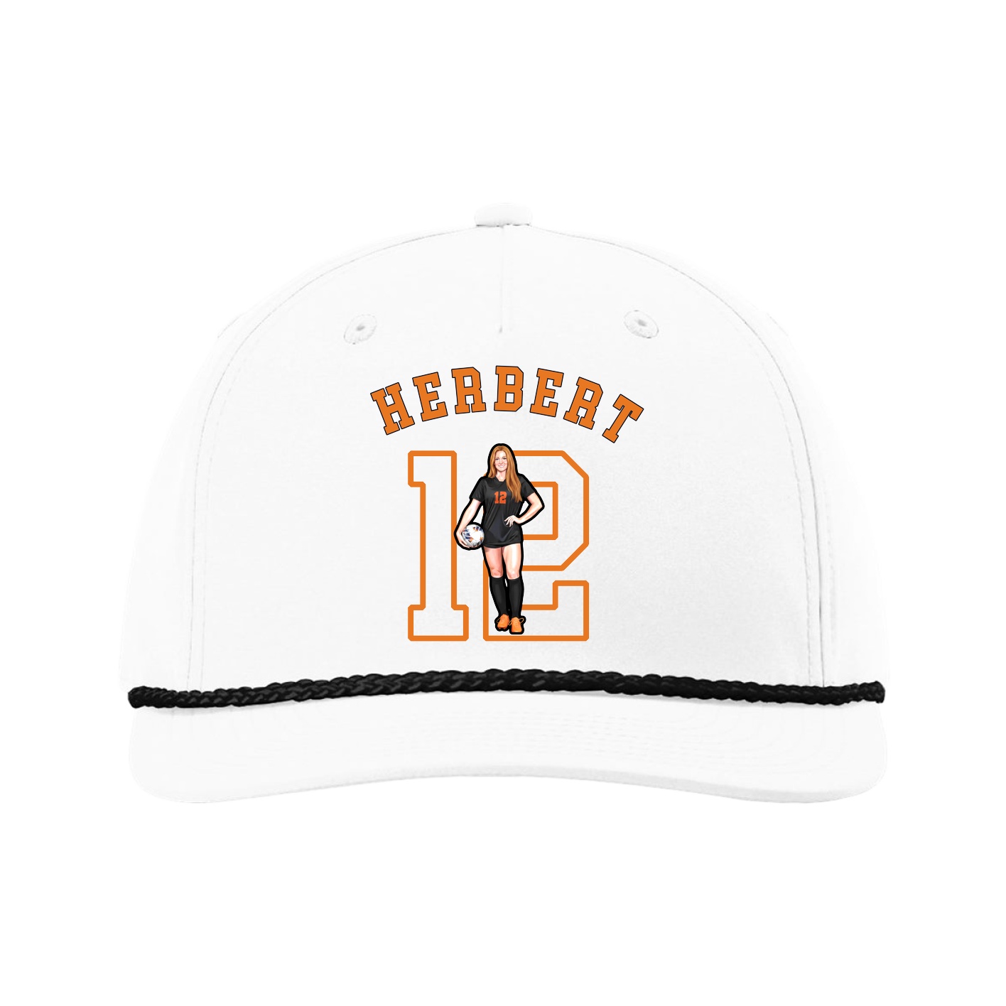 Five-Panel Classic Rope Cap — Shirsey Arch in White