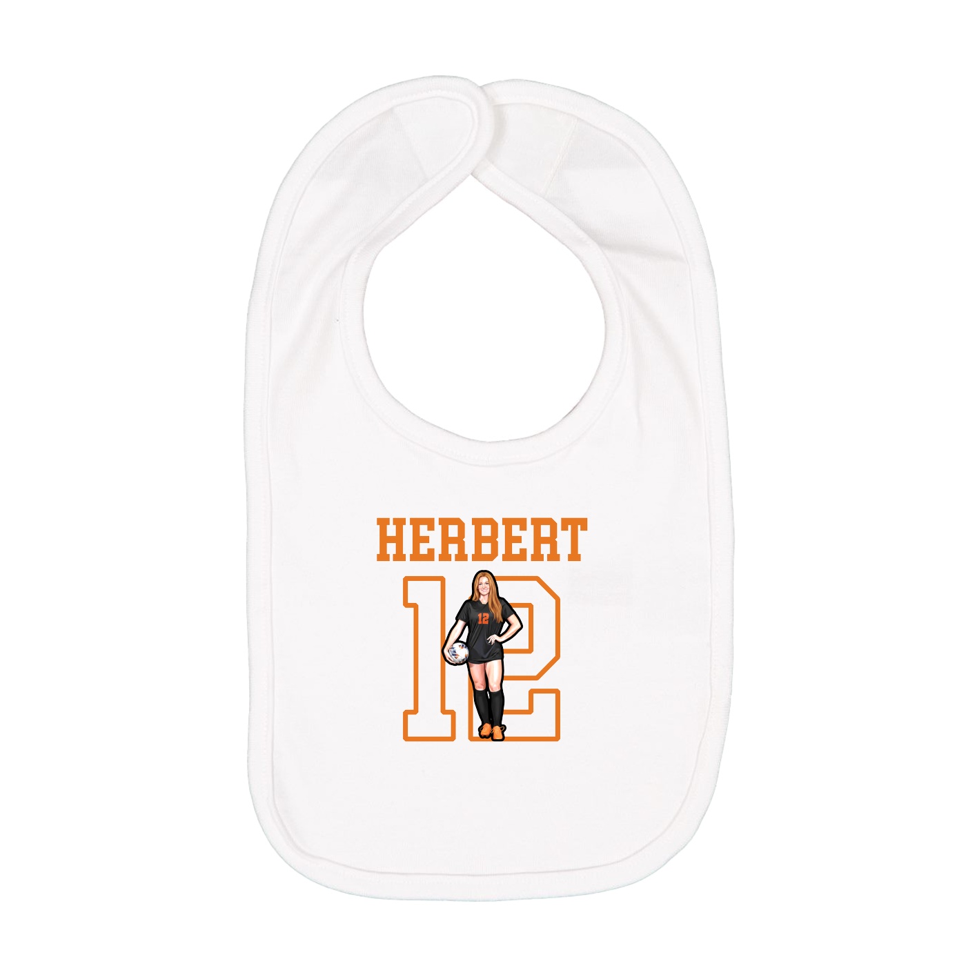 Infant Bib — Shirsey in White