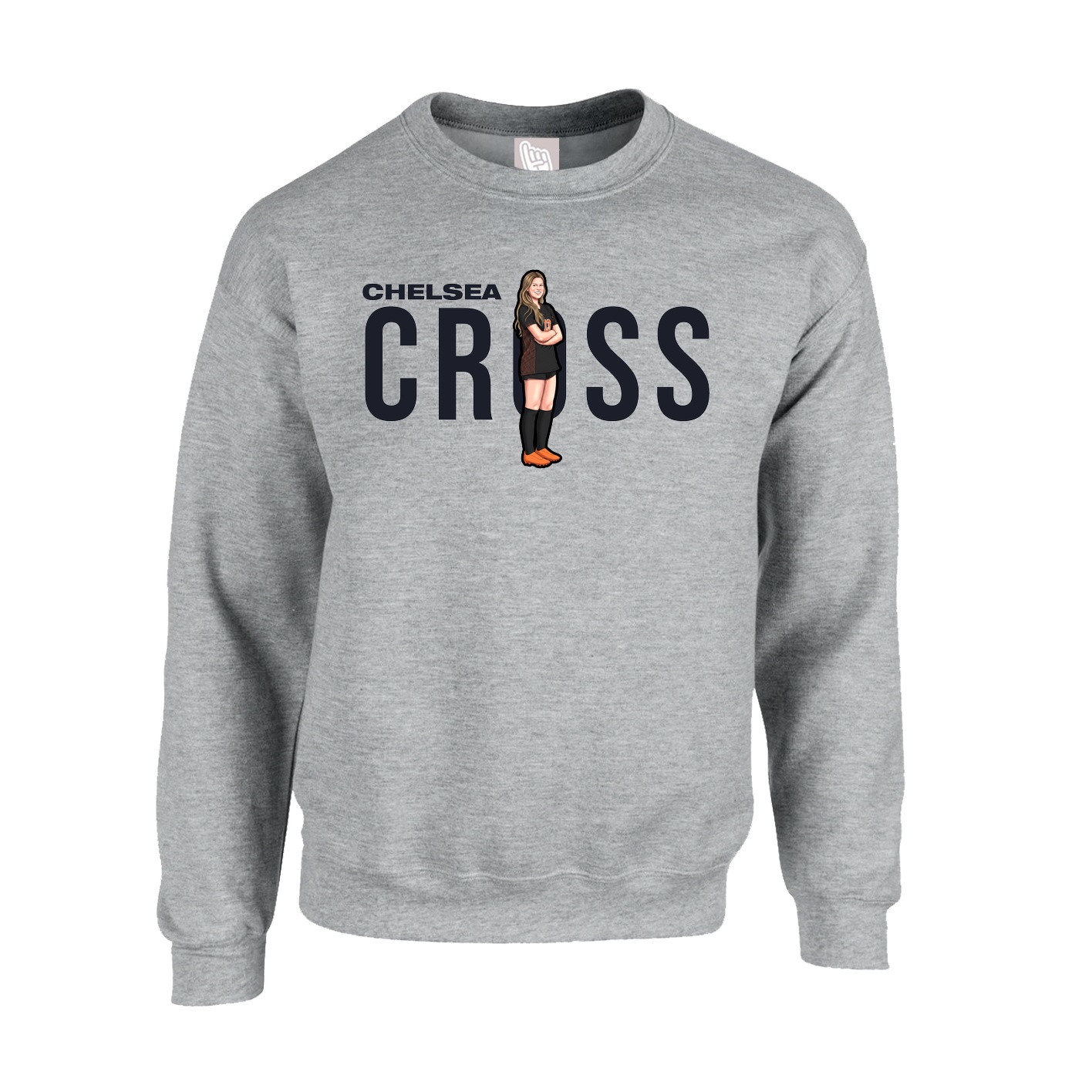 Fleece Crew — Player Name in Grey