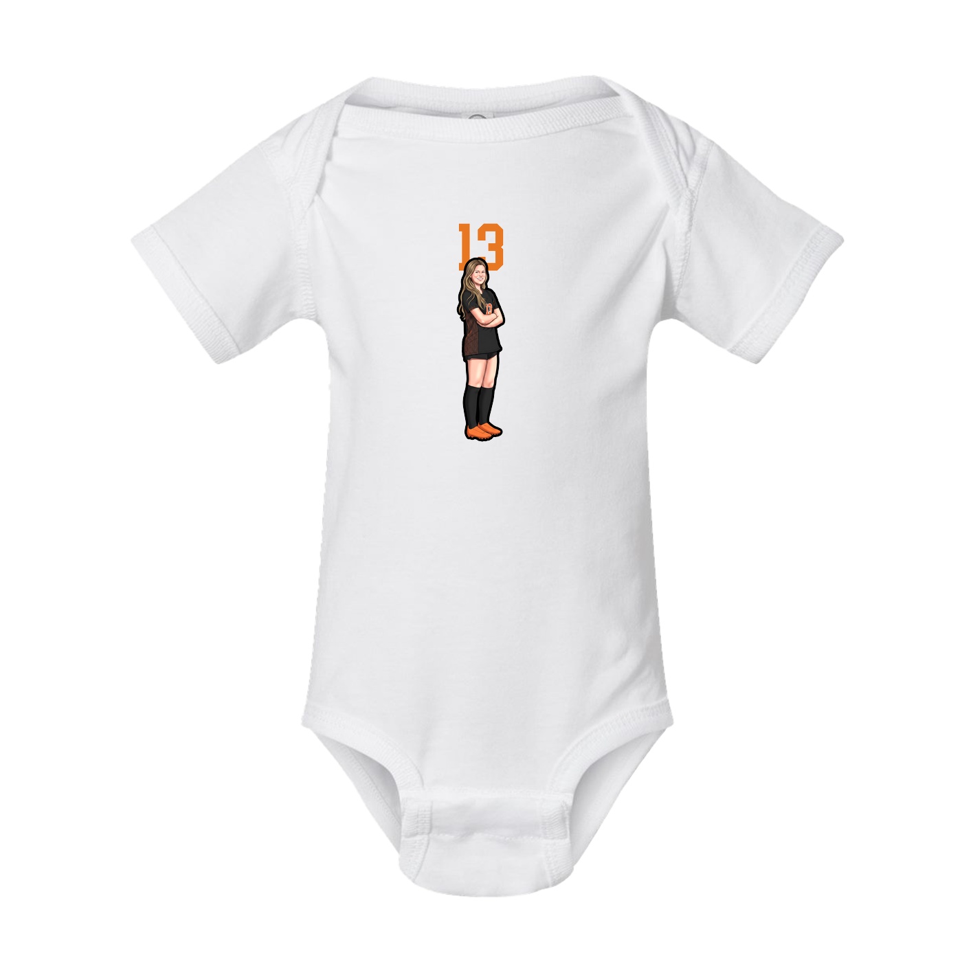 Baby Onesie — Number Top in White