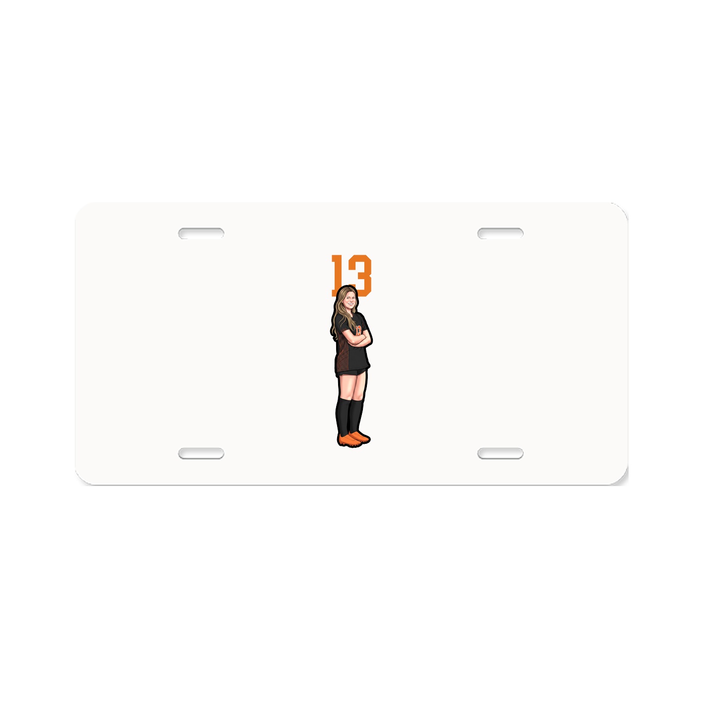 License Plate — Number Top in Classic