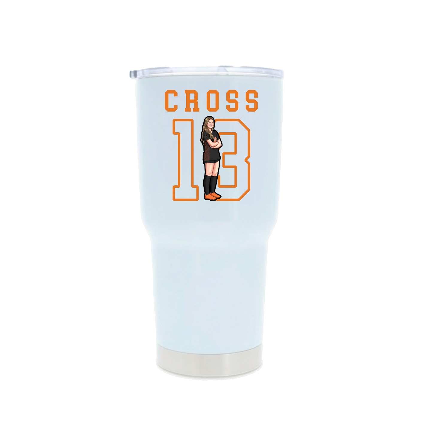 30oz Stainless Steel Tumbler — Shirsey in White