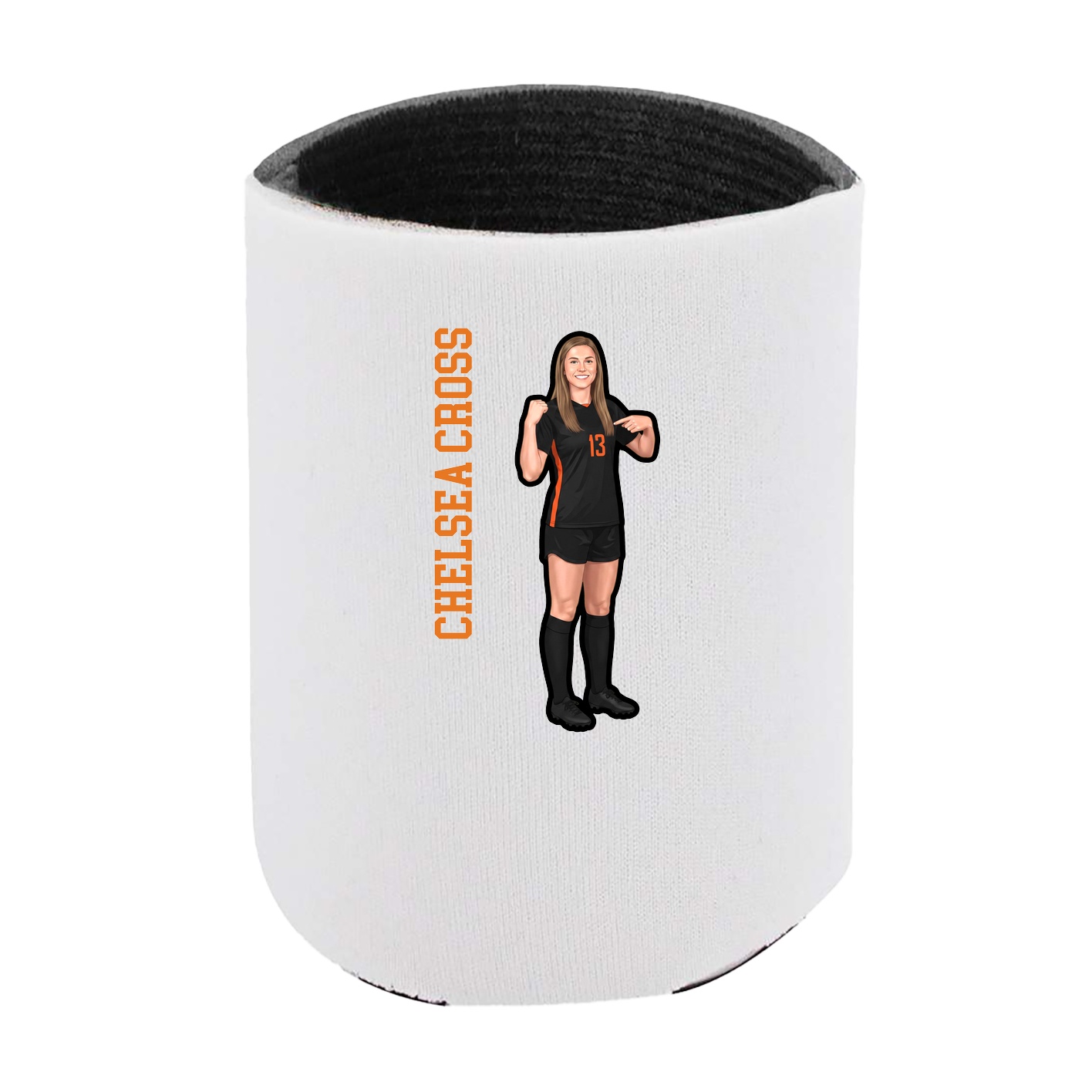 Can Holder — Name Vertical in White