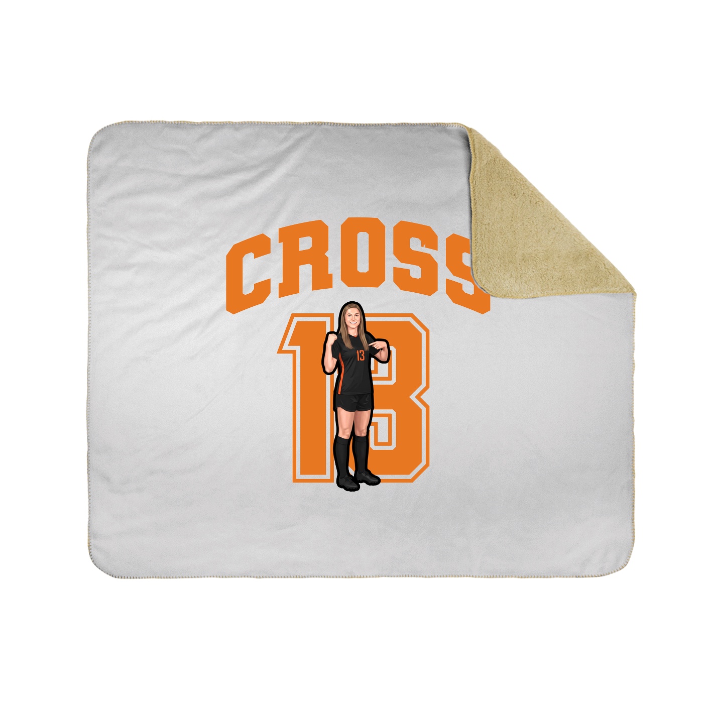 Throw Blanket — Number in White