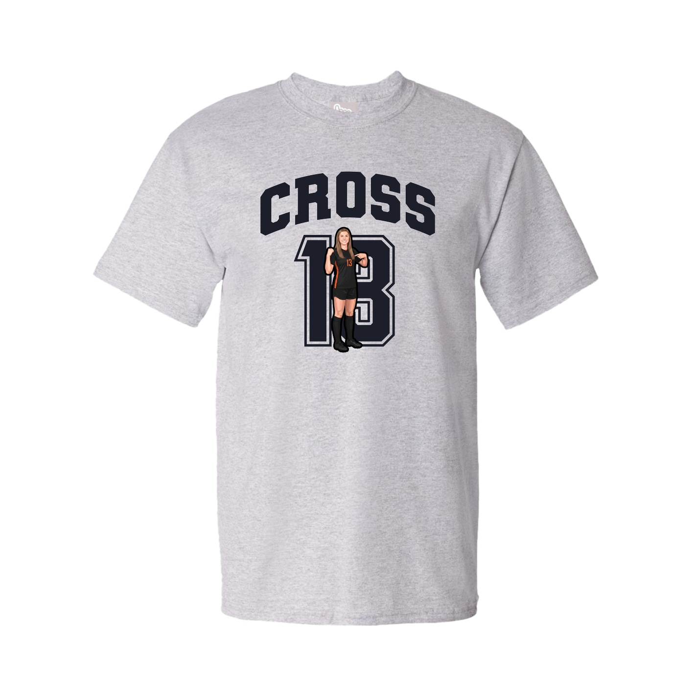 Youth Tee — Number in Grey