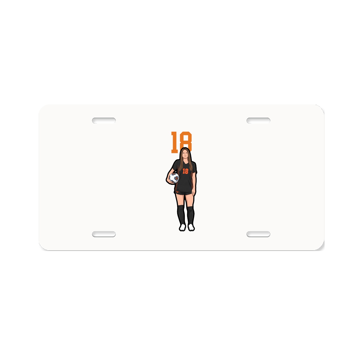License Plate — Number Top in Classic