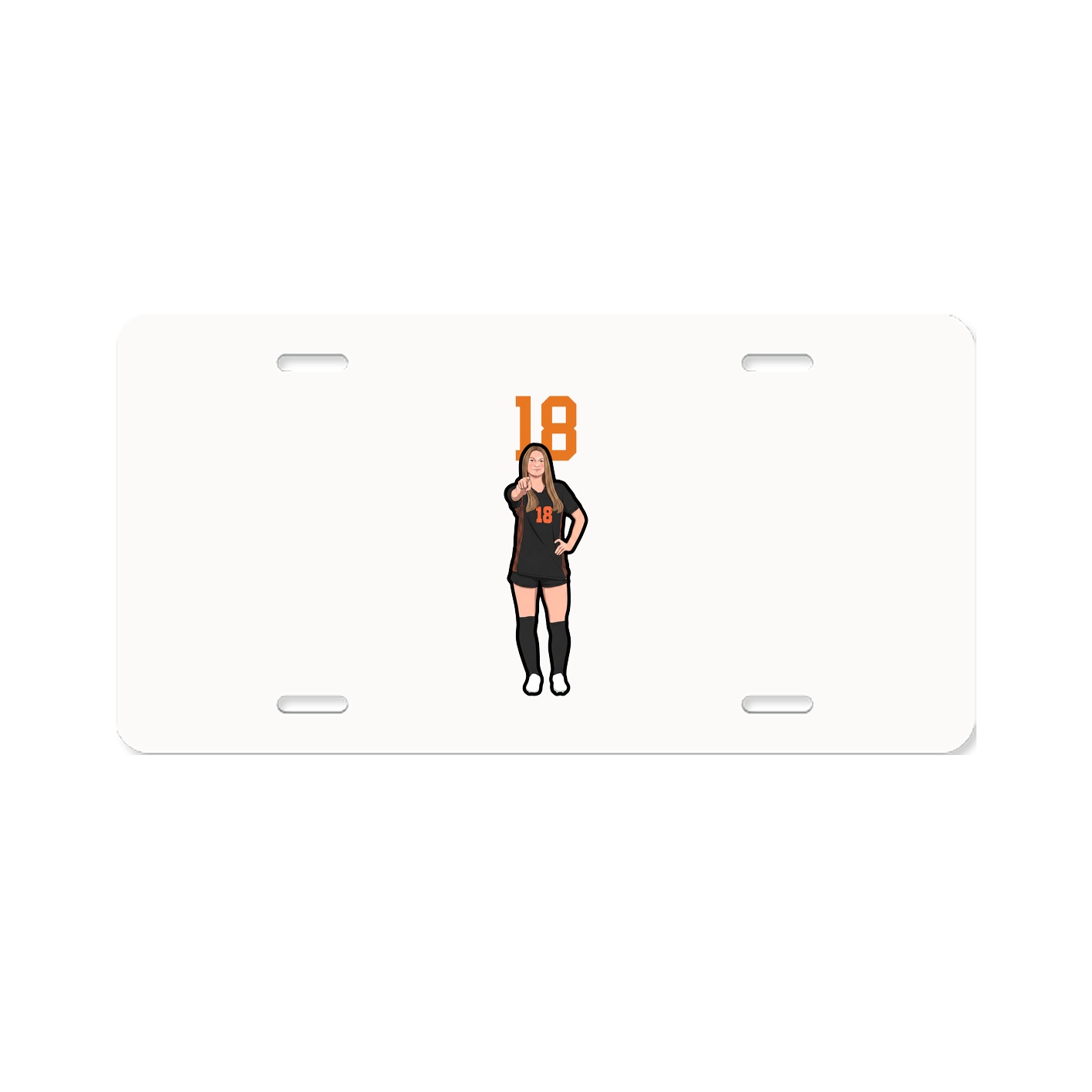 License Plate — Number Top in Classic