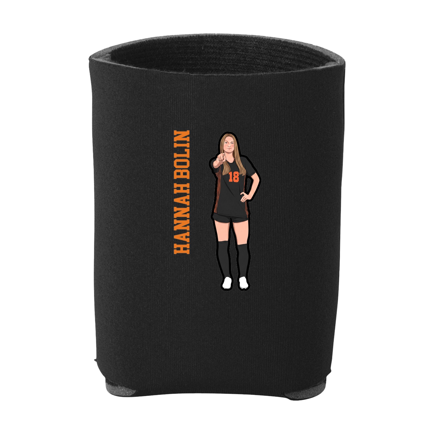 Can Holder — Name Vertical in Black