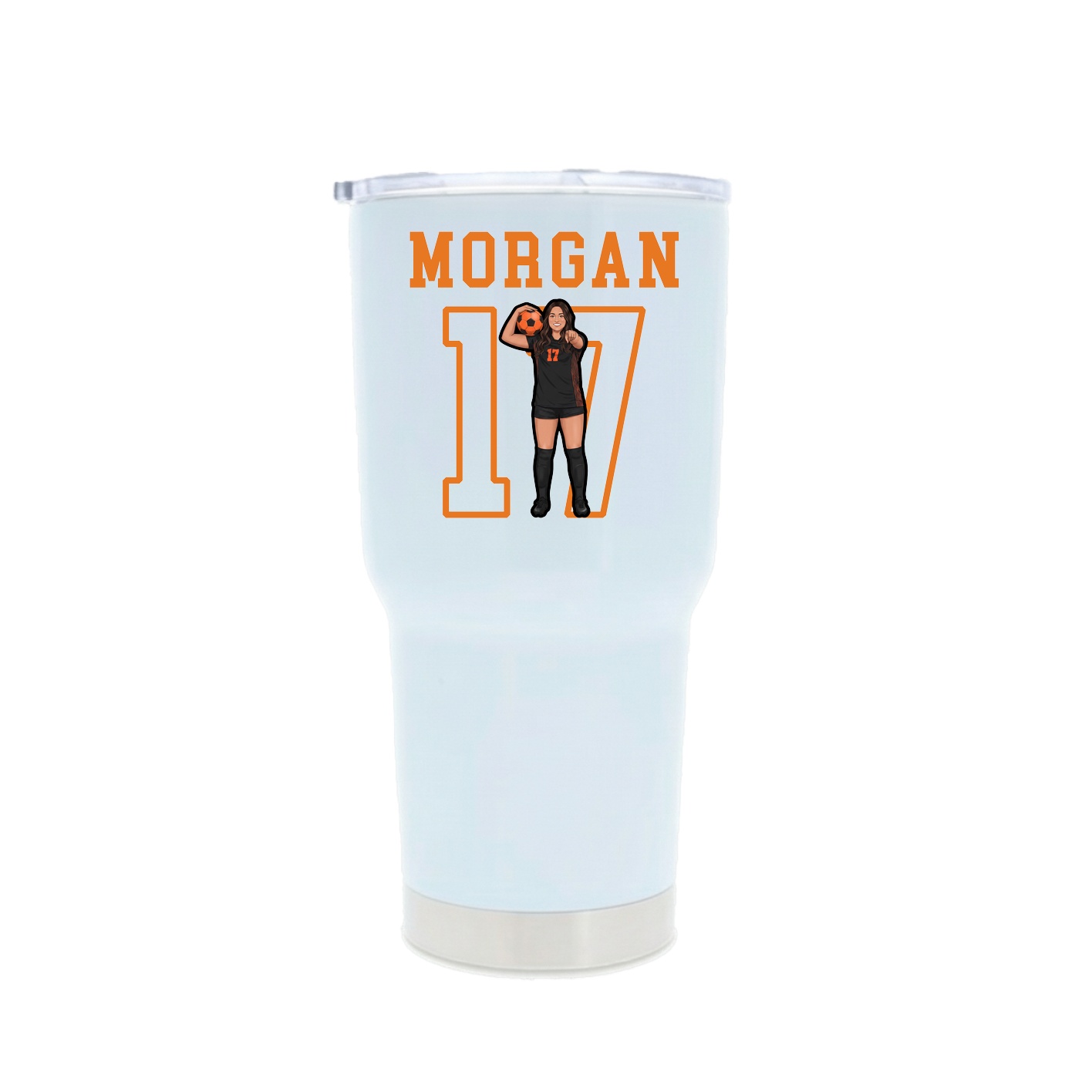 30oz Stainless Steel Tumbler — Shirsey in White