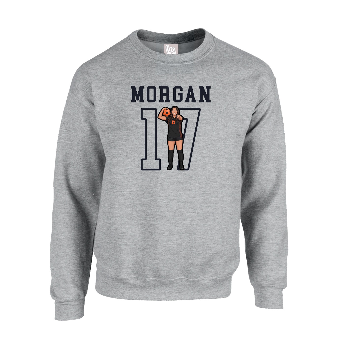 Fleece Crew — Shirsey in Grey