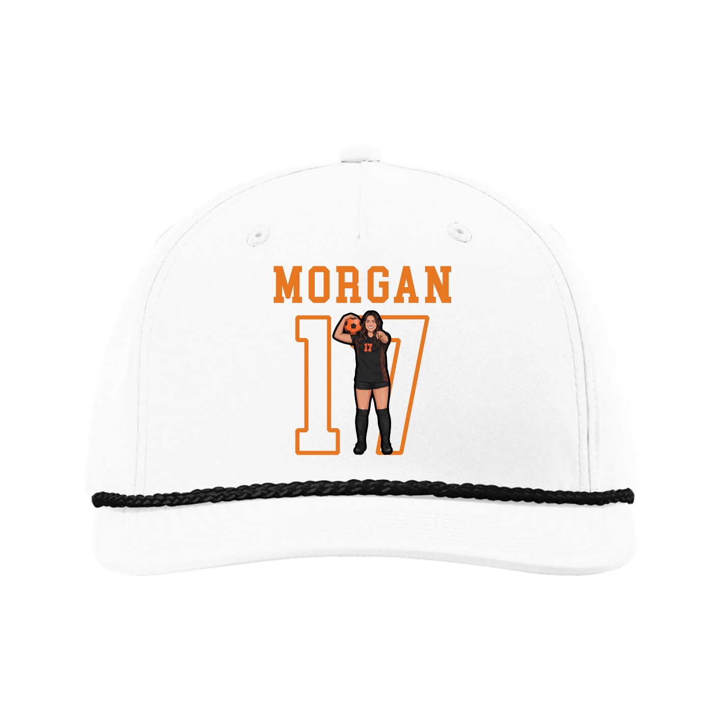 Five-Panel Classic Rope Cap — Shirsey in White