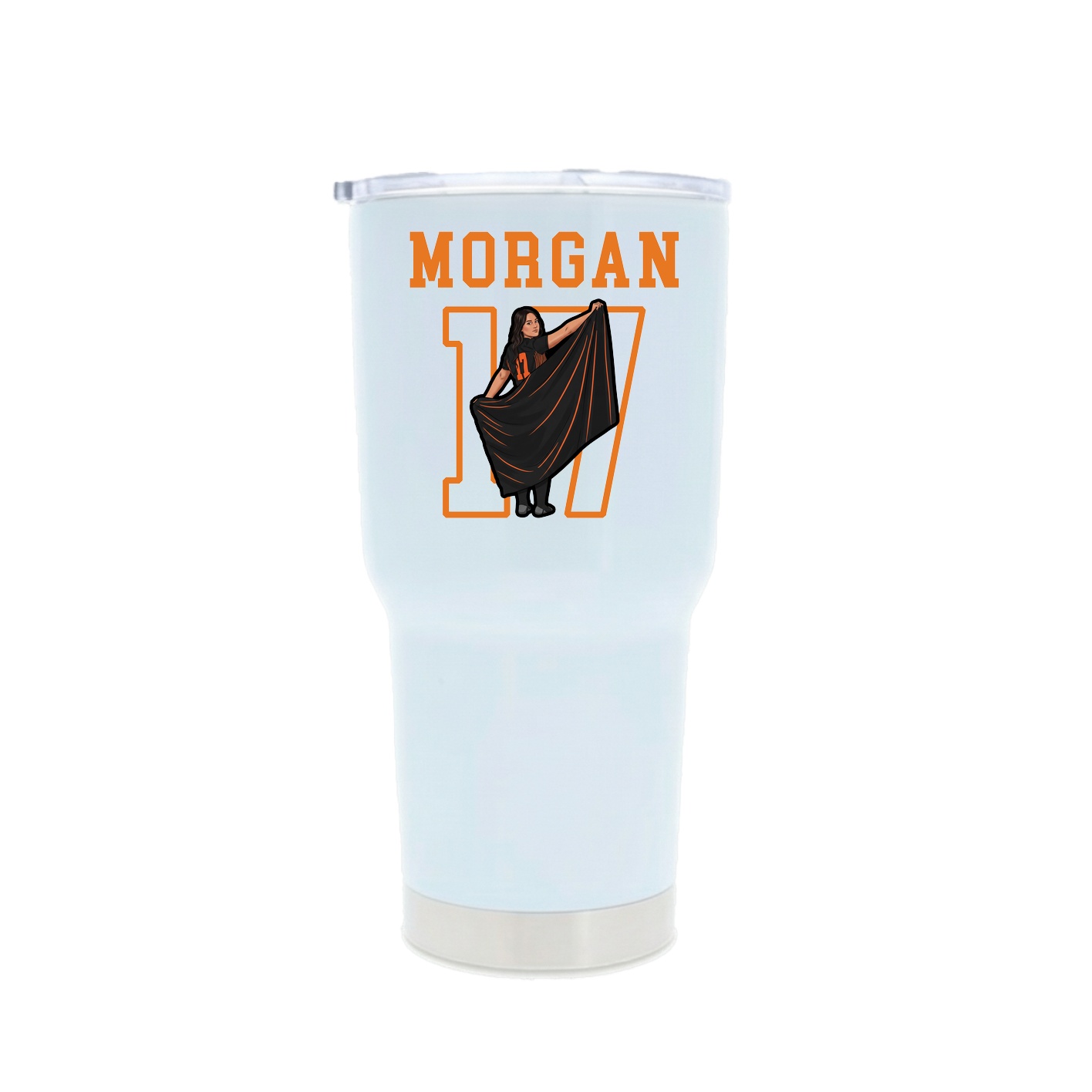 30oz Stainless Steel Tumbler — Shirsey in White