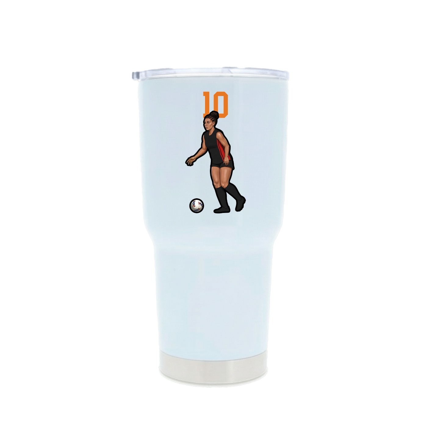 30oz Stainless Steel Tumbler — Number Top in White