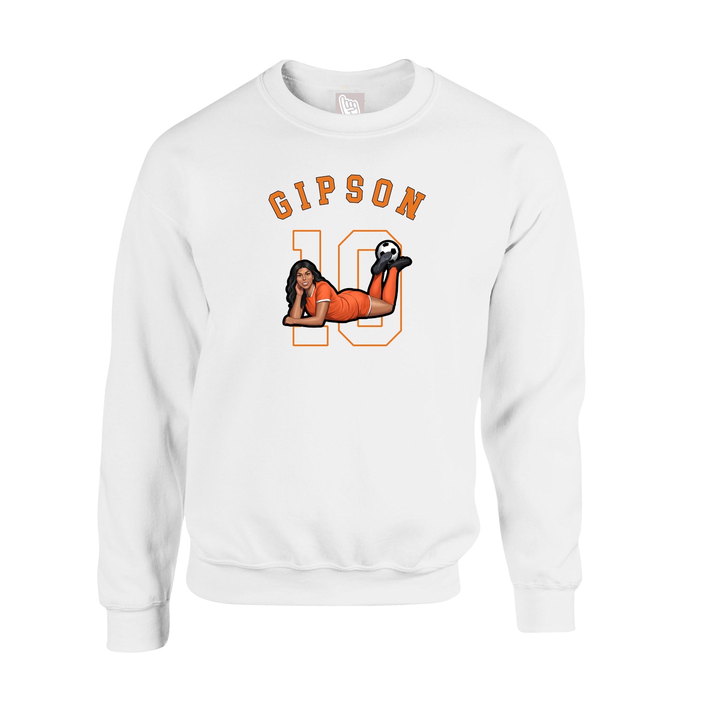 Fleece Crew — Shirsey Arch in White