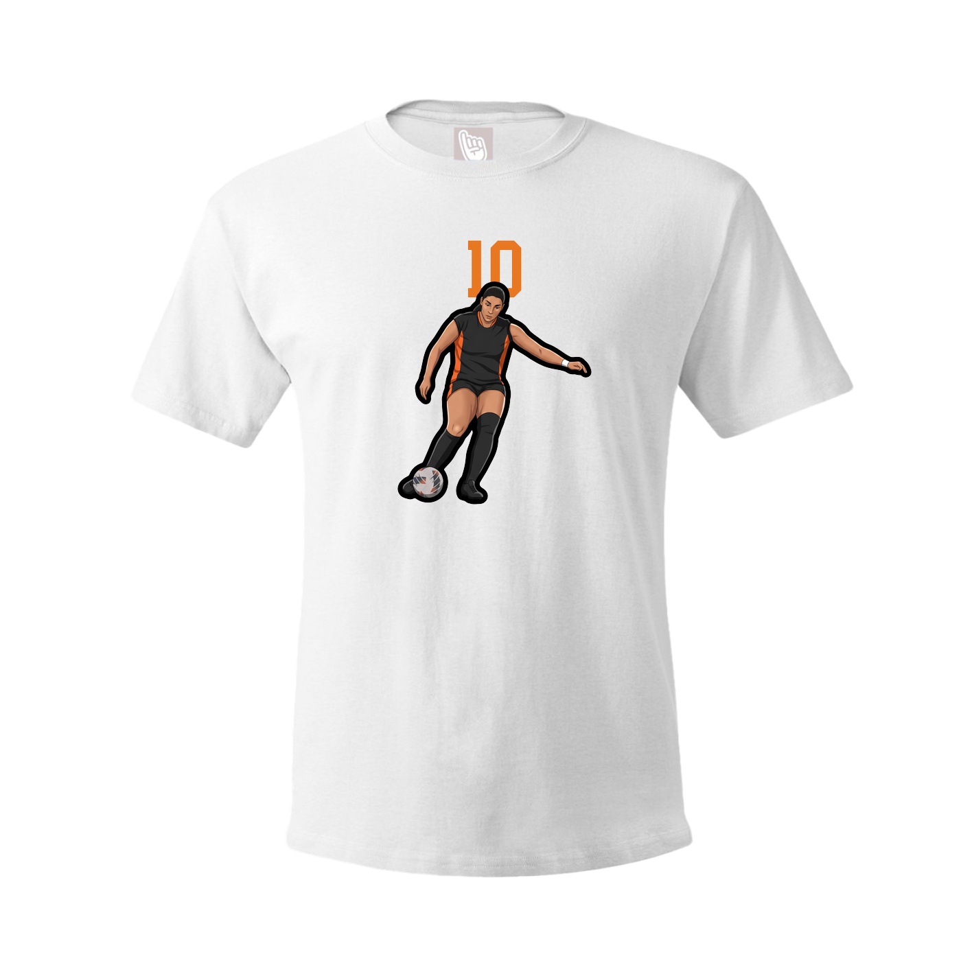 Youth Tee — Number Top in White