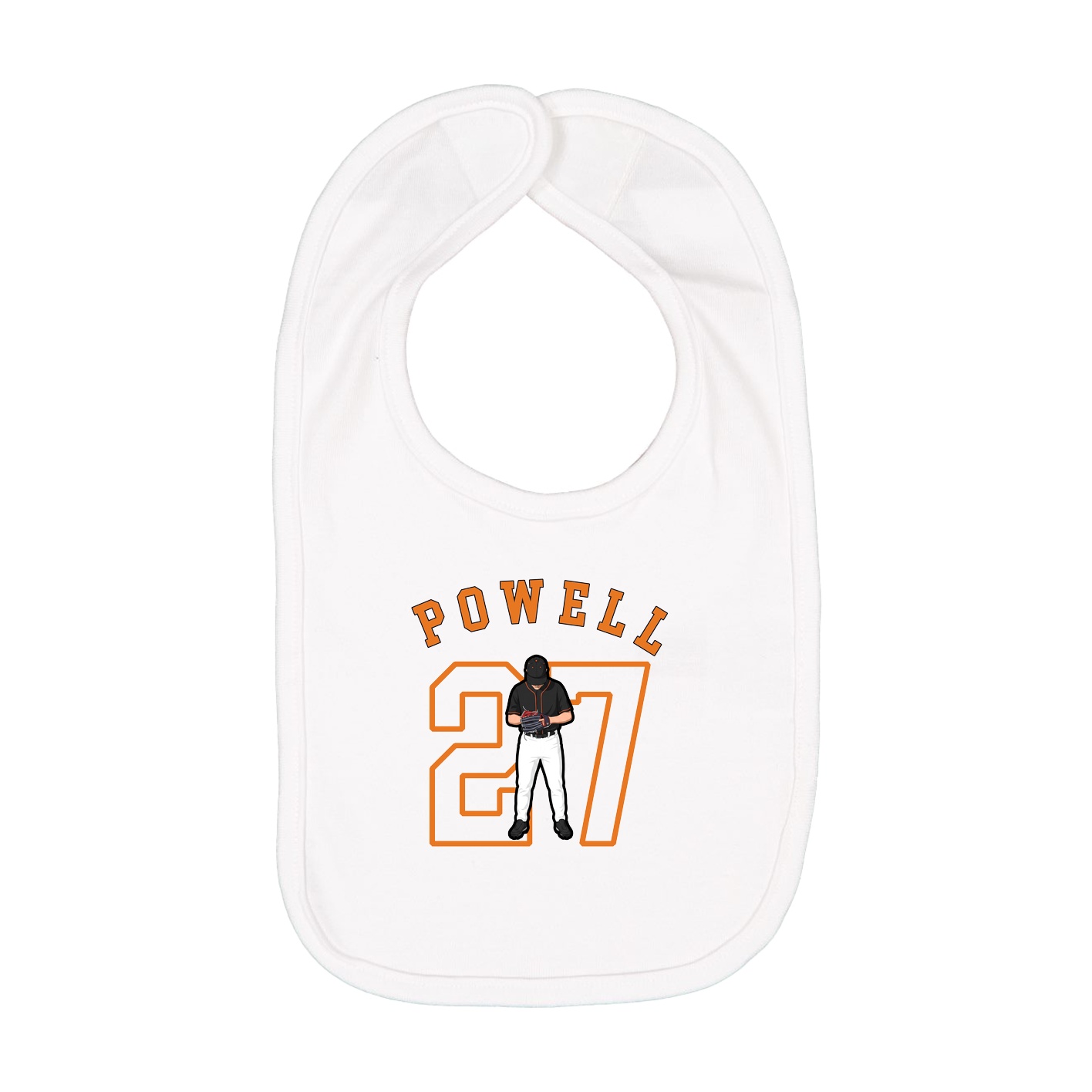 Infant Bib — Shirsey Arch in White