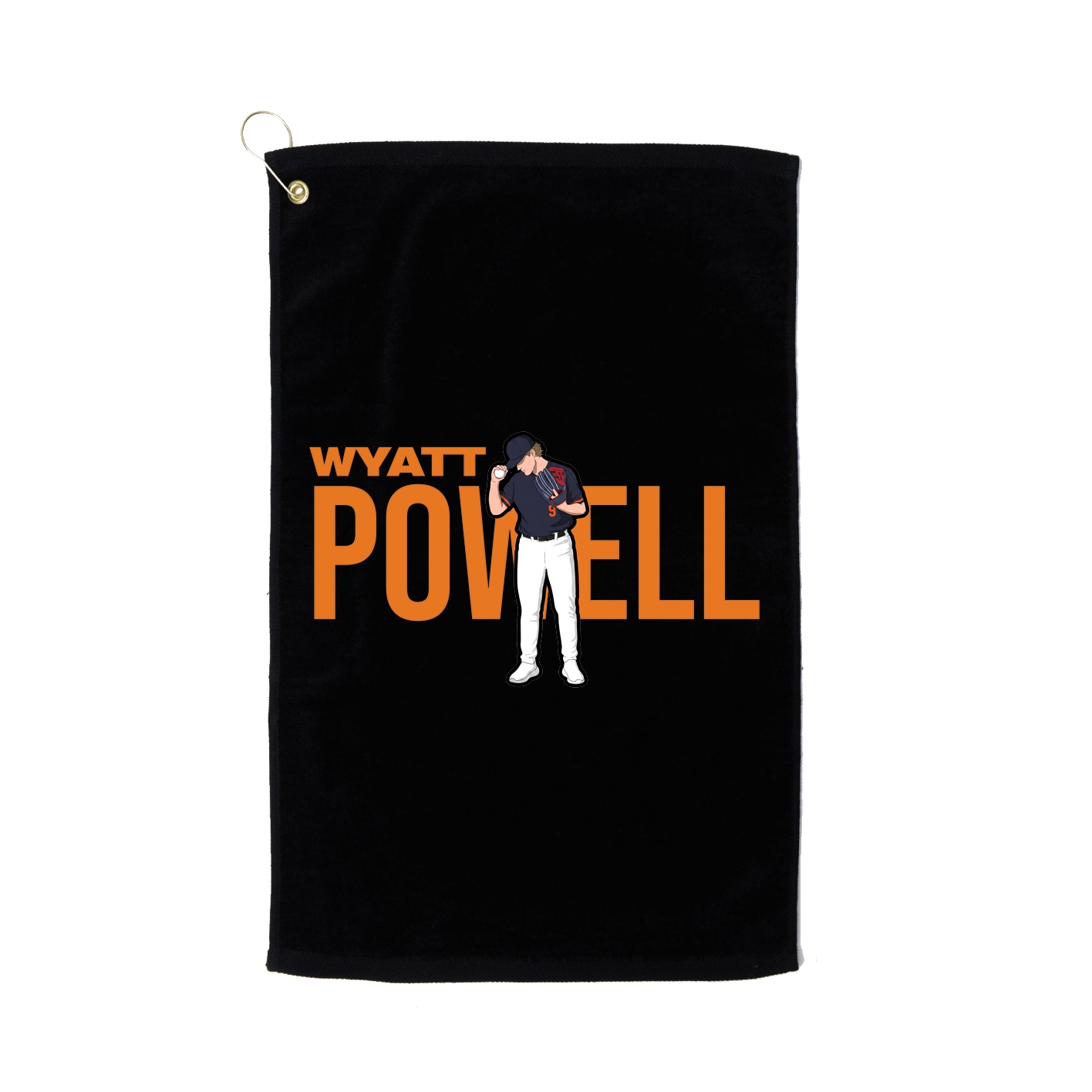 Golf Towel — Player Name in Black