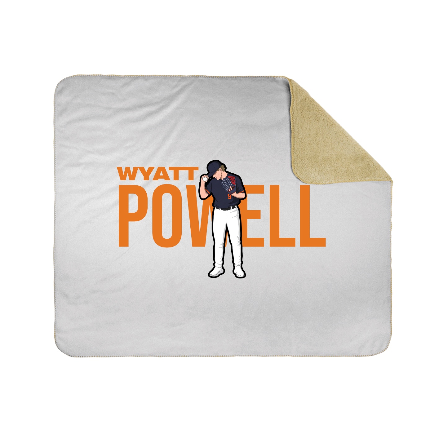Throw Blanket — Player Name in White