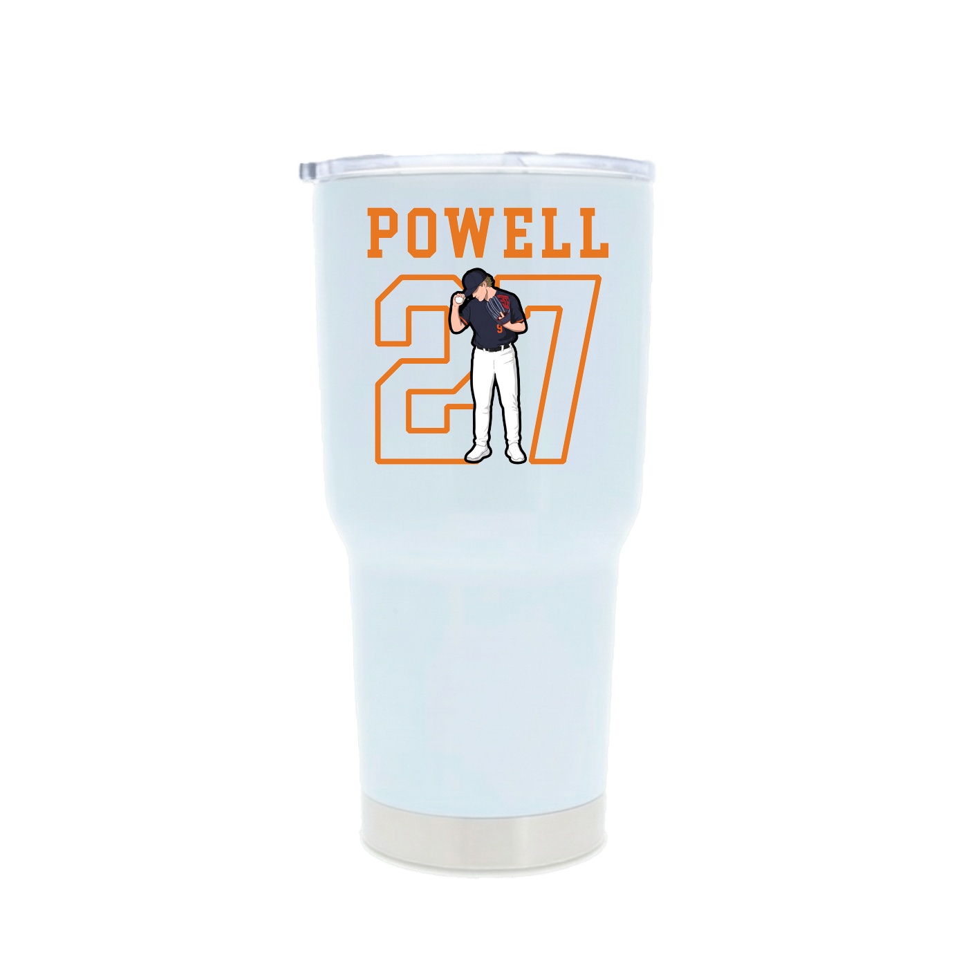 30oz Stainless Steel Tumbler — Shirsey in White