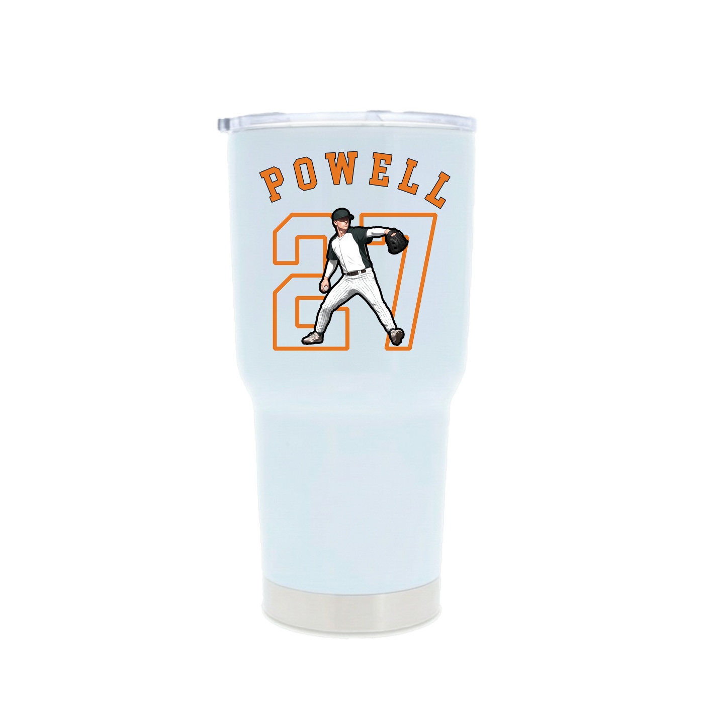 30oz Stainless Steel Tumbler — Shirsey Arch in White