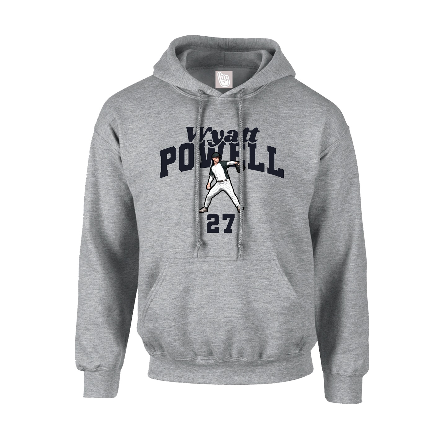 Youth Hoodie — Signature Arch in Grey