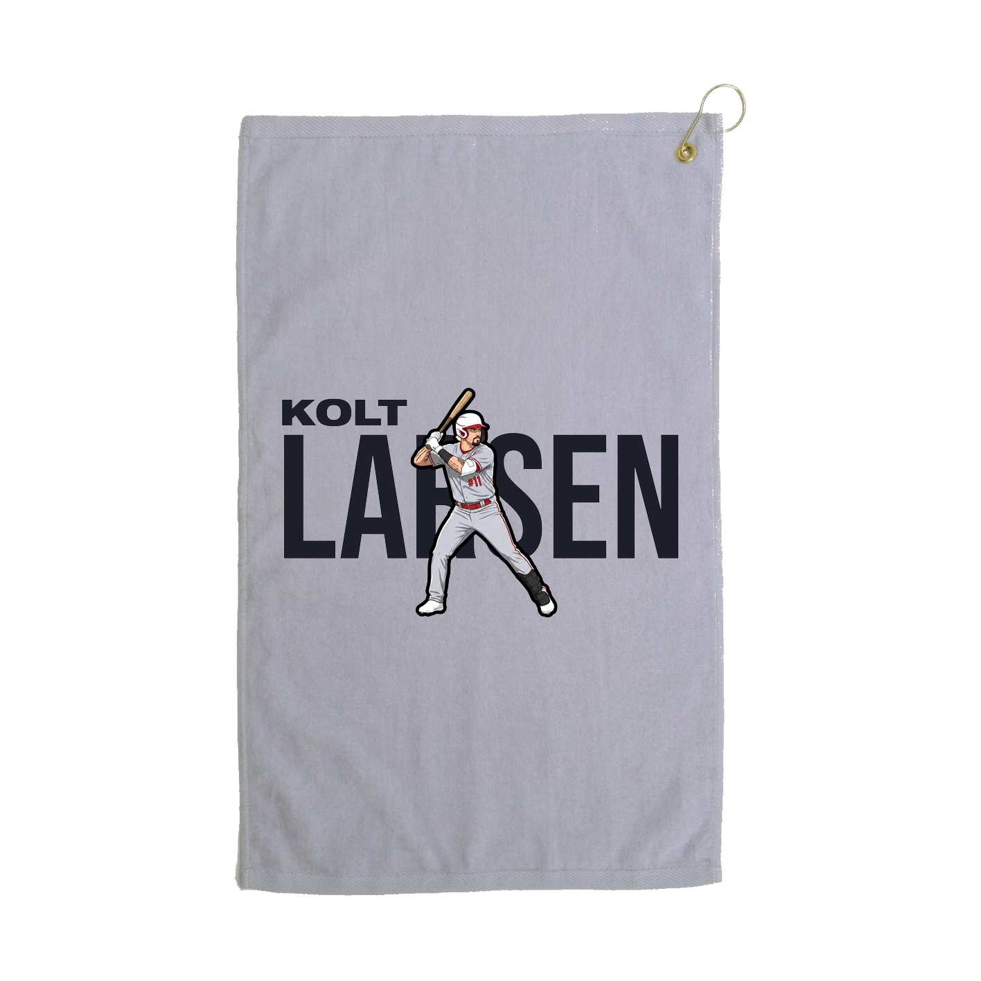 Golf Towel — Player Name in Grey