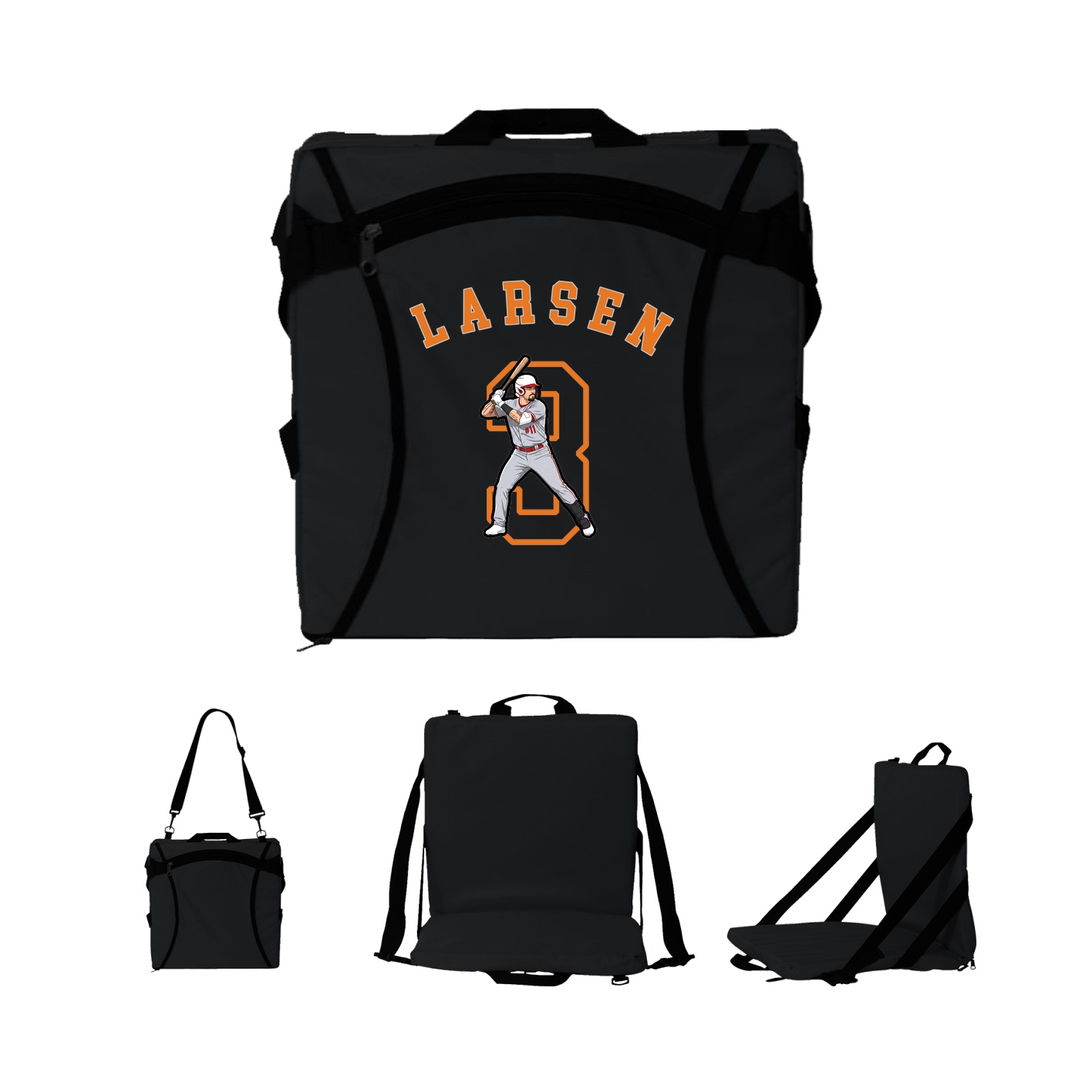 Folding Stadium Seat — Shirsey Arch in Black