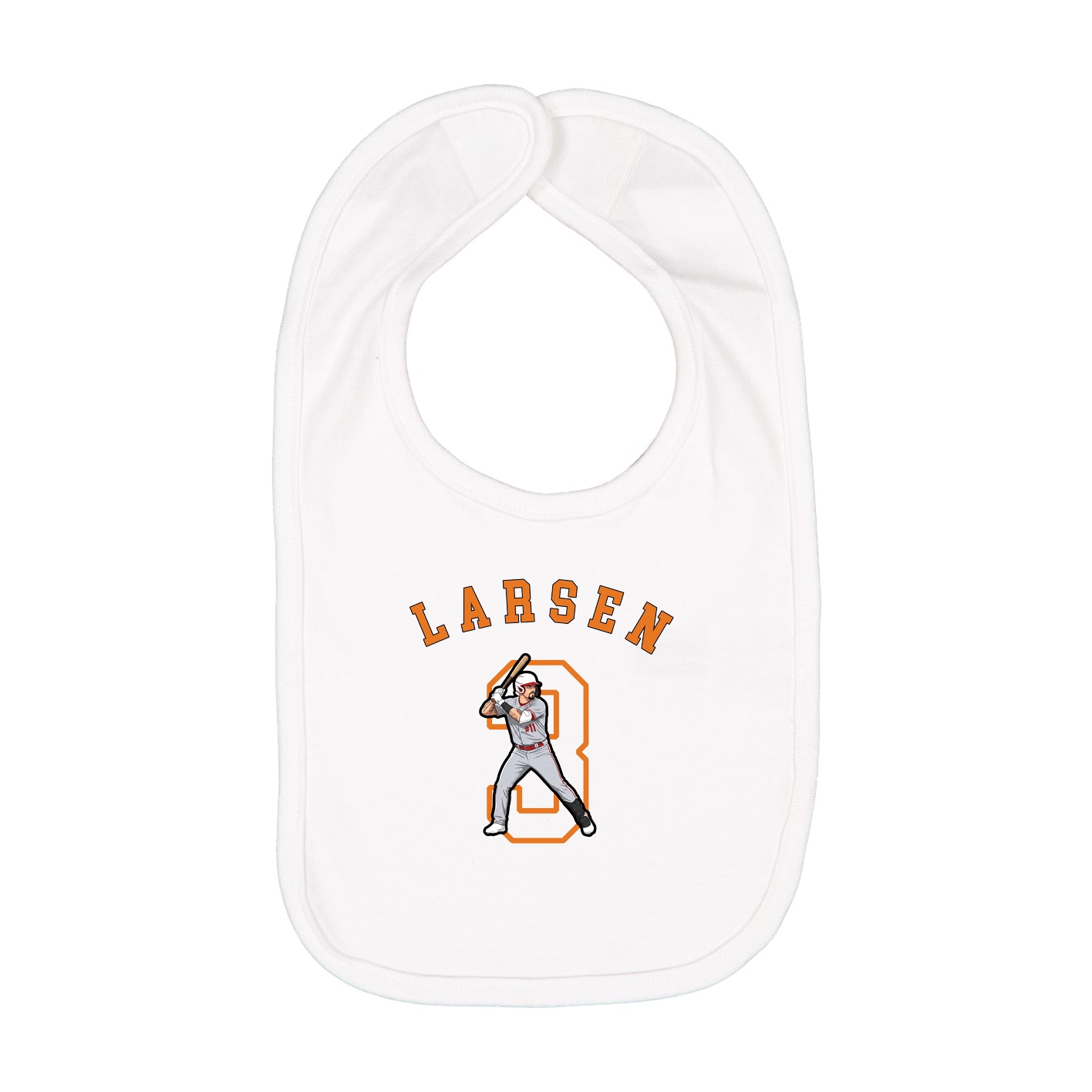Infant Bib — Shirsey Arch in White