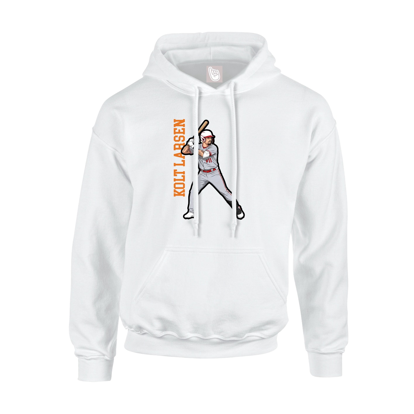 Hoodie — Name Vertical in White