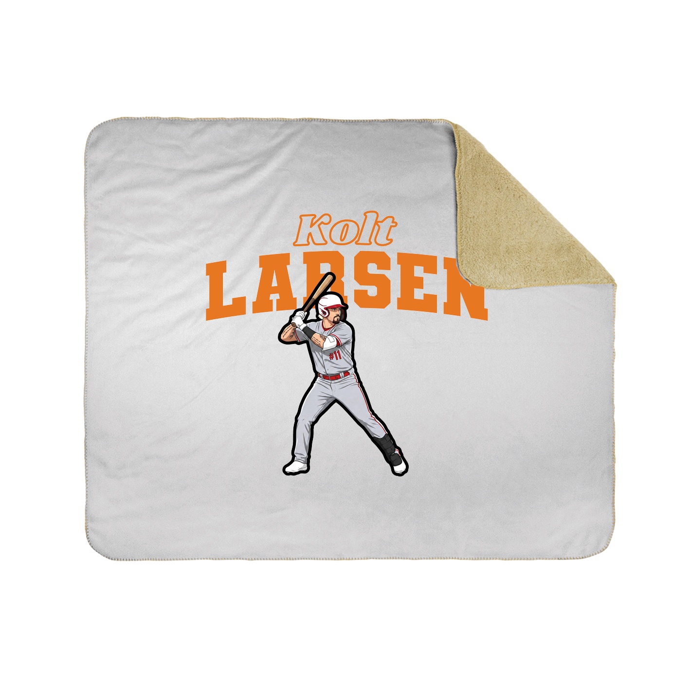 Throw Blanket — Name Arch in White